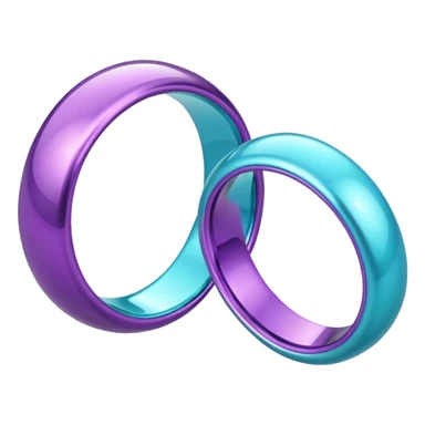 glitter purple and cian marry ring sticker