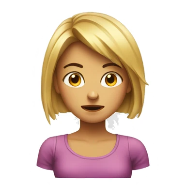 Dissatisfied girl sticker