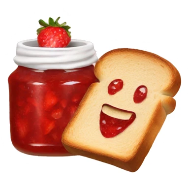 Bread strawberry jam toast sticker