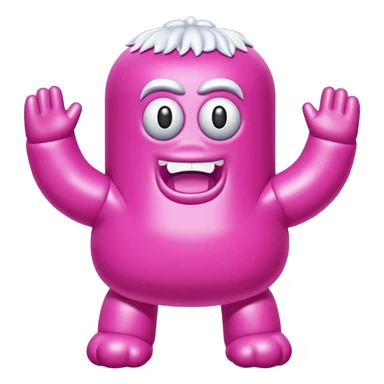 jeff koons spam yeti pink inflatable pinata sticker