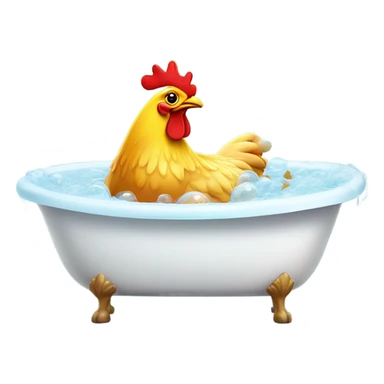Giant chicken breast taking a bath sticker