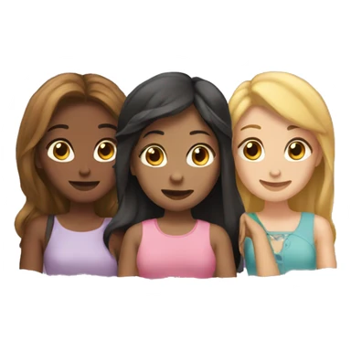 3 girls best friends  sticker
