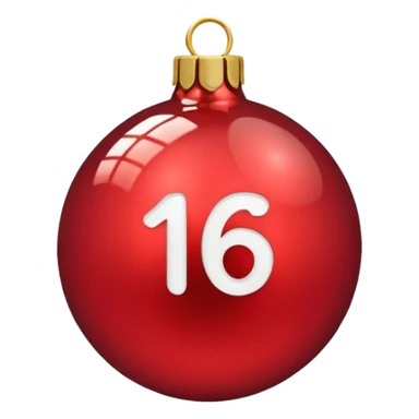 the numbers "1637" as a christmas ornament sticker