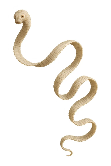 parassiti come la tenia fluttuano in aria sticker