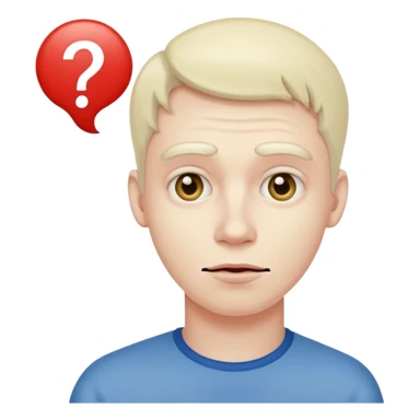 Weird man with a question  sticker