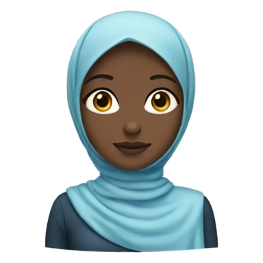 Girl with Hijab and blue eyes sticker