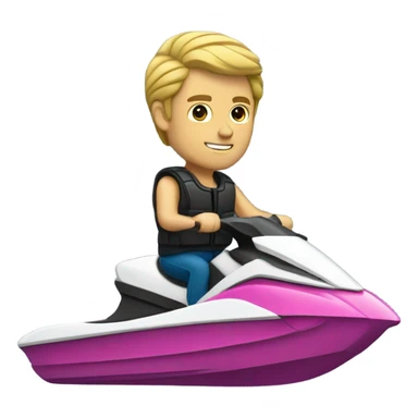 Jetski with a white man drive sticker