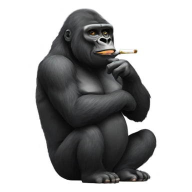 Gorilla smoking  sticker