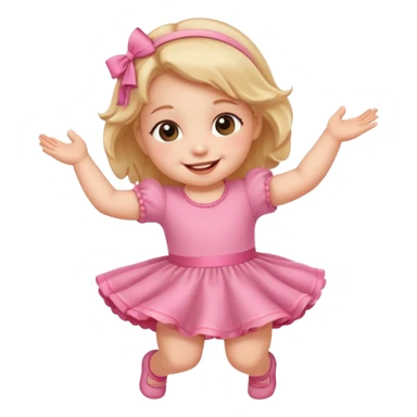 dance small baby girl sticker