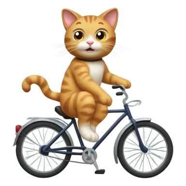 cat on a bike  sticker