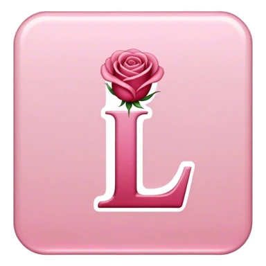 Letter “L” in rose color sticker