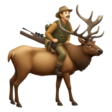 Elk hunting  sticker