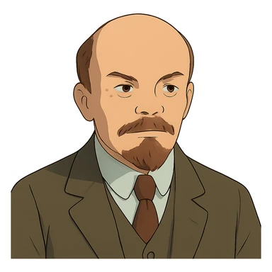 ghibli style portrait of Lenin sticker