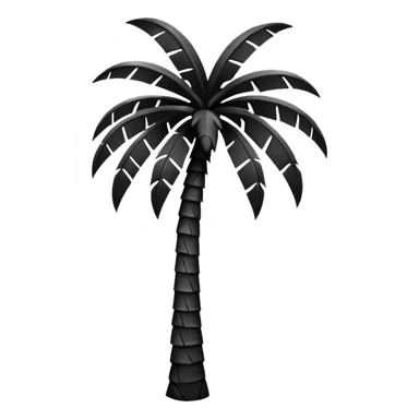 tall palm tree silhouette sticker