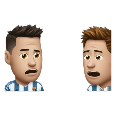 Ronaldo and messi cry sticker