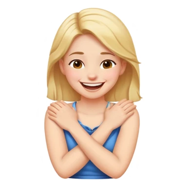 arm crossed around neck girl laughing sticker