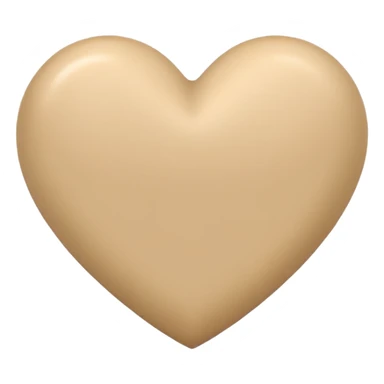 Beige heart emoji sticker