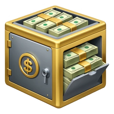 open filled cash money wifi vault sticker