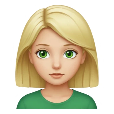 Girl blonde Green eyes sticker