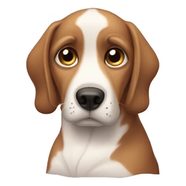 Dog with sad puppy eyes sticker