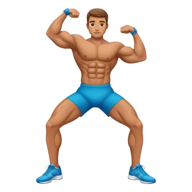 bodybuilder obliques exercise sticker