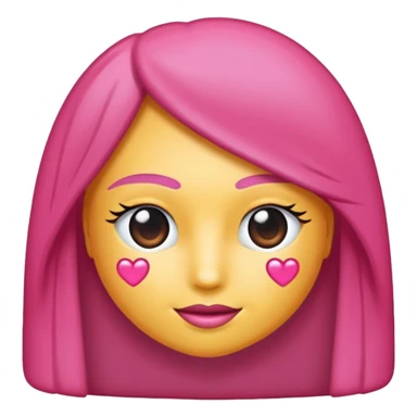 Coração emoji de coração metade rosa escuro e metade branco coração  sticker