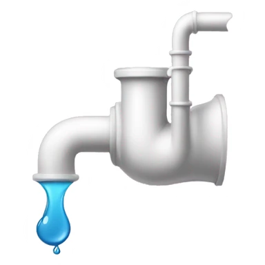 draining white pipe leaking ppink liquid sticker