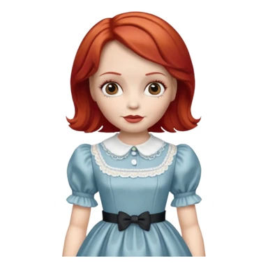 annabelle doll red hair sticker