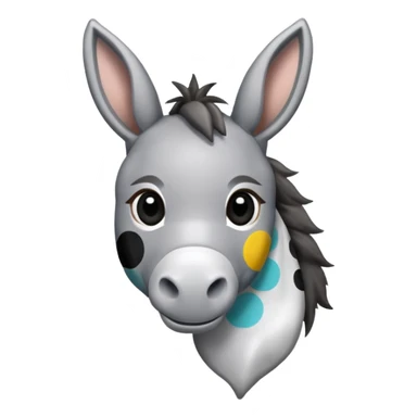 polka dots donkey  sticker