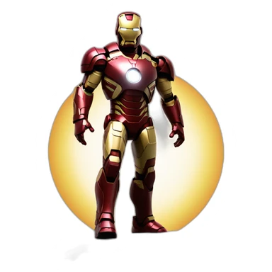 Iron Man Standing On sun sticker