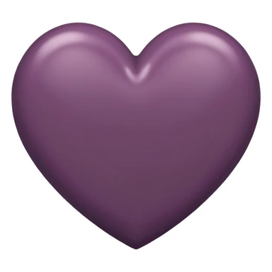 Dark mauve heart sticker