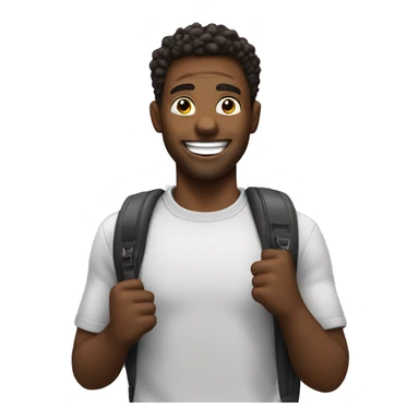 Excited for his flight back home sticker