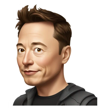 Elon musk with a iPhone 15 sticker