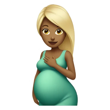 blonde pregnant woman at the Christmas tree sticker