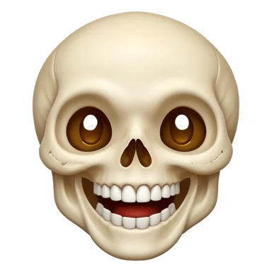 Laughing skull sticker