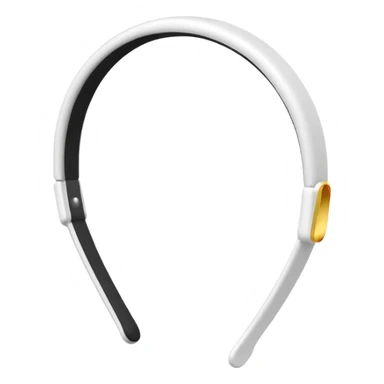 simple white thin headband sticker