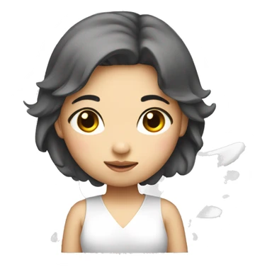 Asian angel girl with wings fair skin sticker