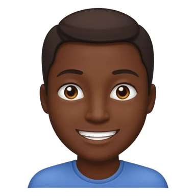 Um rosto preto com um sorriso branco sem emoção sticker