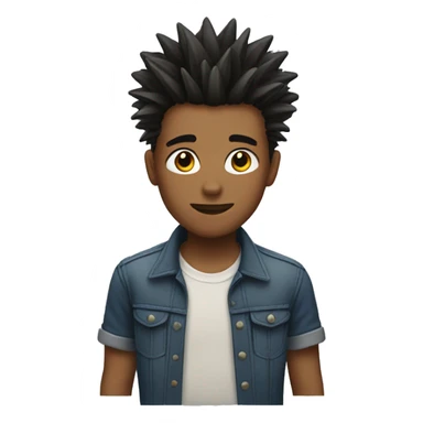 A boy with some spikes hair  sticker