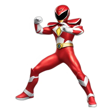 red power ranger full body sticker