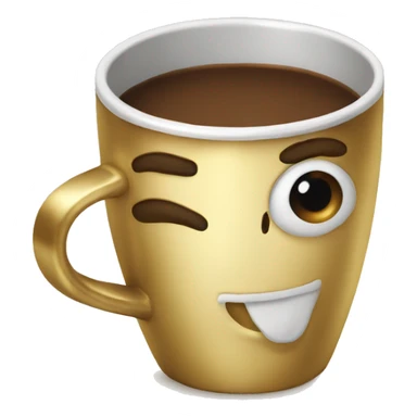 vintage Gold mug of coffe sticker