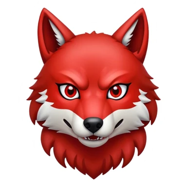 Evil Scary Red Wolf sticker