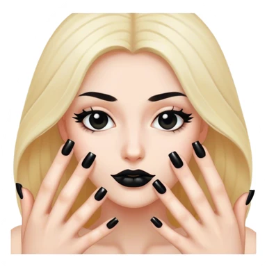 Black nails sticker