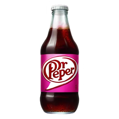 Dr Pepper with a pink bow on top sticker