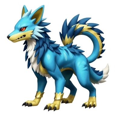 Shiny Cool Zeraora-Lombax-Sergal-Protogen-grem2-Wickerbeast-Pokémon, full body sticker