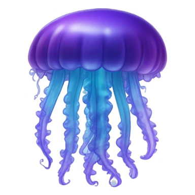 jelly fish blue purple  sticker