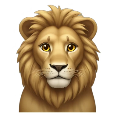 lion with colored hazel eyes sticker