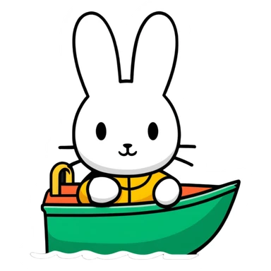 Miffy in a boat on Sydney Harbour sticker