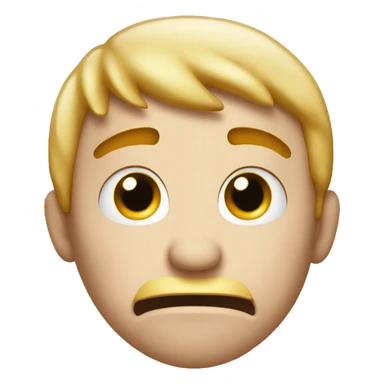 Emoji face that shows his jawline with his index Finger, trying to mog sticker