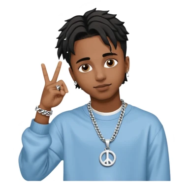 Playboi Carti YVL hand sign sticker